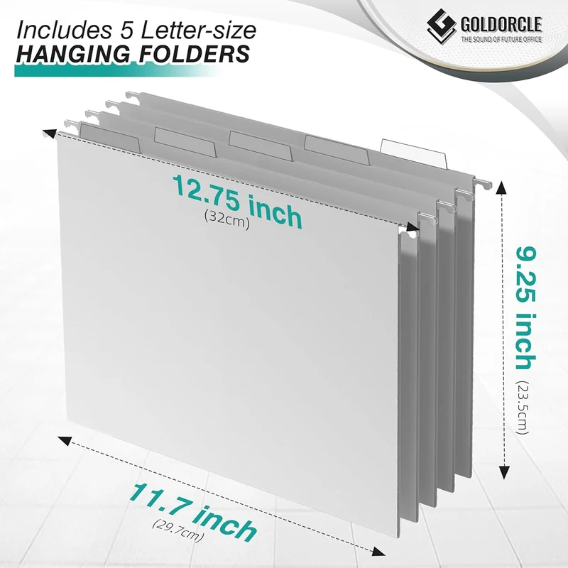 Letter-Size Hanging File System GoldOrcle Organizers